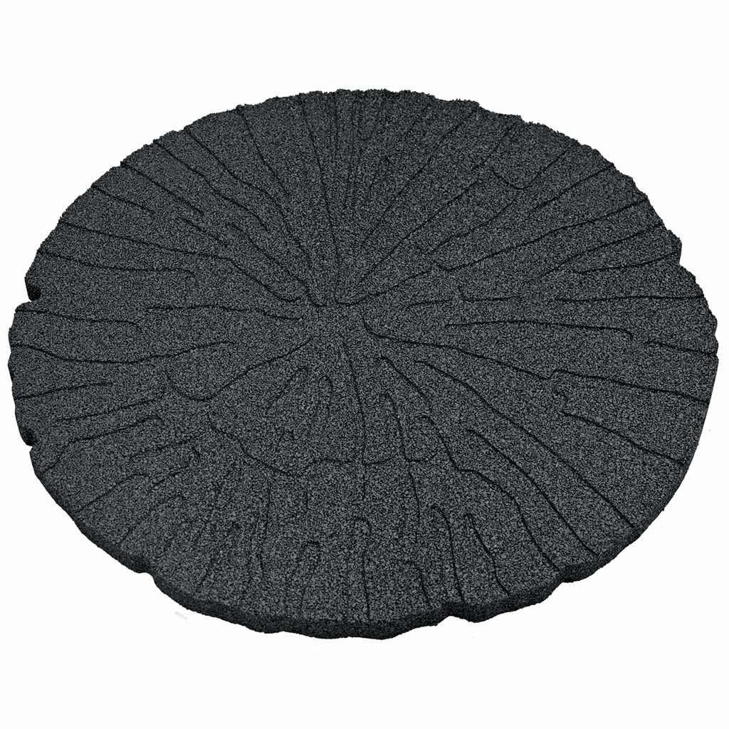Piedra decorativa 6 pcs Negro Ø 45 x 1,8 cm Goma