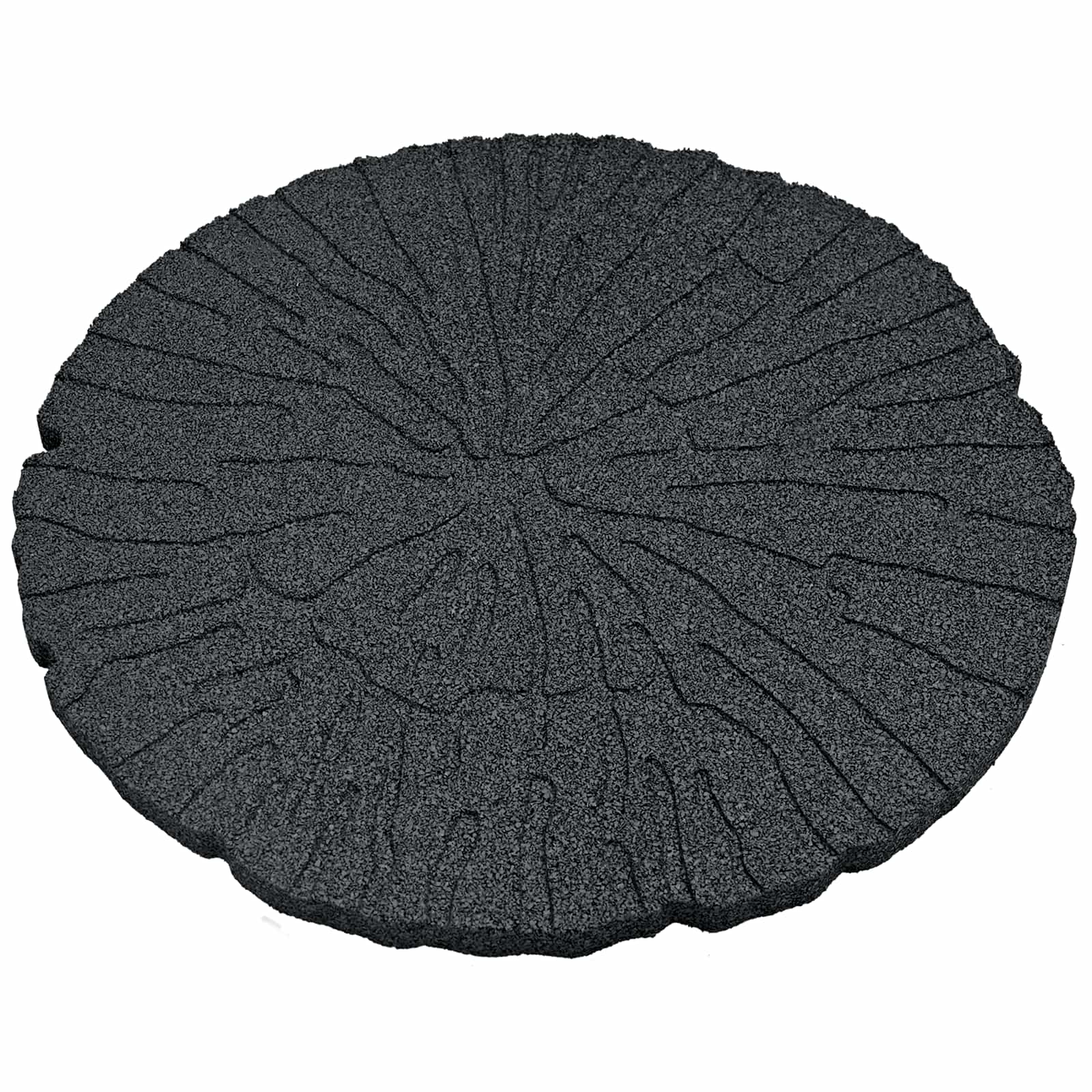 Piedra decorativa 6 pcs Negro Ø 45 x 1,8 cm Goma