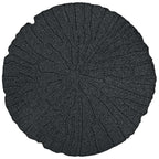 Piedra decorativa 6 pcs Negro Ø 45 x 1,8 cm Goma