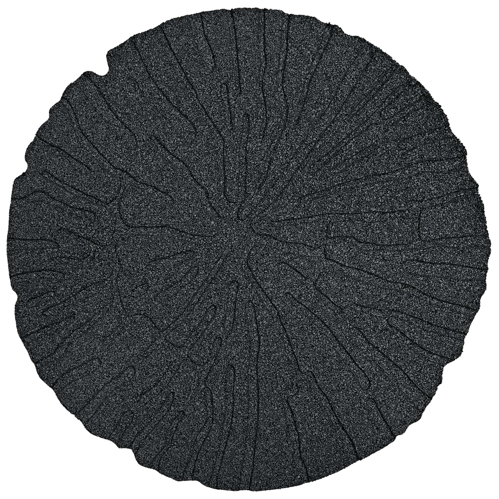 Piedra decorativa 6 pcs Negro Ø 45 x 1,8 cm Goma