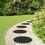 Piedra decorativa 6 pcs Negro Ø 44 x 2 cm Goma