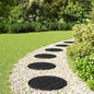Decorative Stone 6 pcs Black Ø 44 x 2 cm Rubber