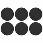 Piedra decorativa 6 pcs Negro Ø 44 x 2 cm Goma