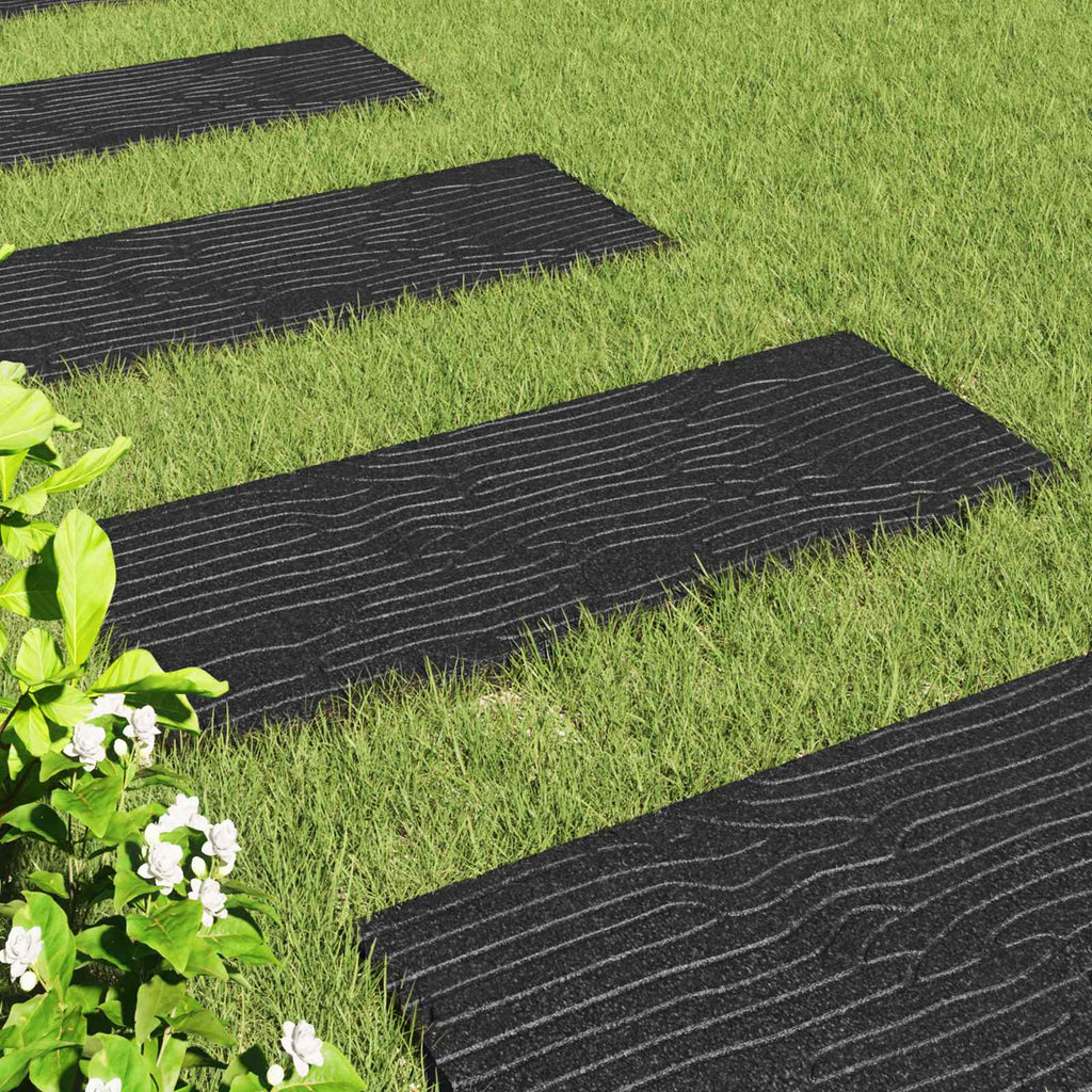 Piedra decorativa 6 pcs Negro 60,5 x 25 x 2 cm Goma