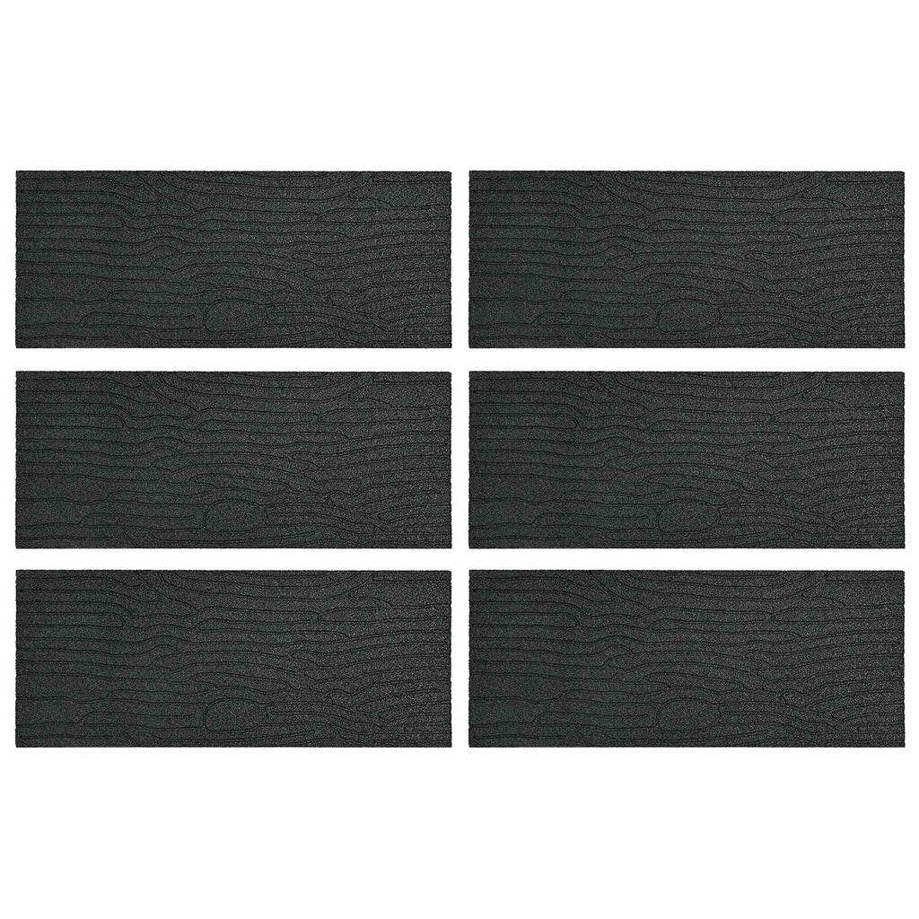 Piedra decorativa 6 pcs Negro 60,5 x 25 x 2 cm Goma
