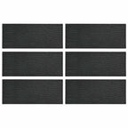 Piedra decorativa 6 pcs Negro 60,5 x 25 x 2 cm Goma