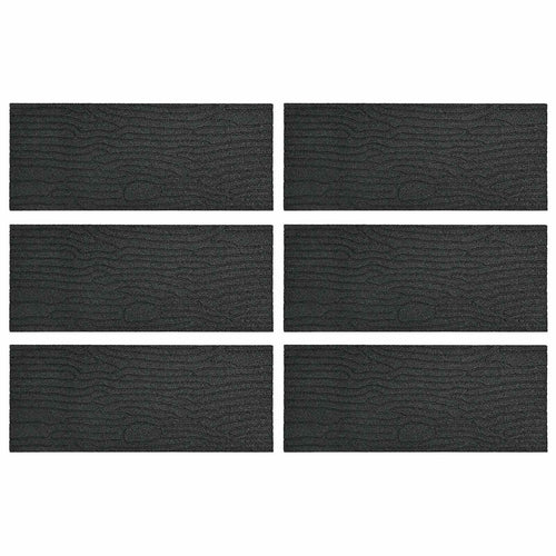 Piedra decorativa 6 pcs Negro 60,5 x 25 x 2 cm Goma