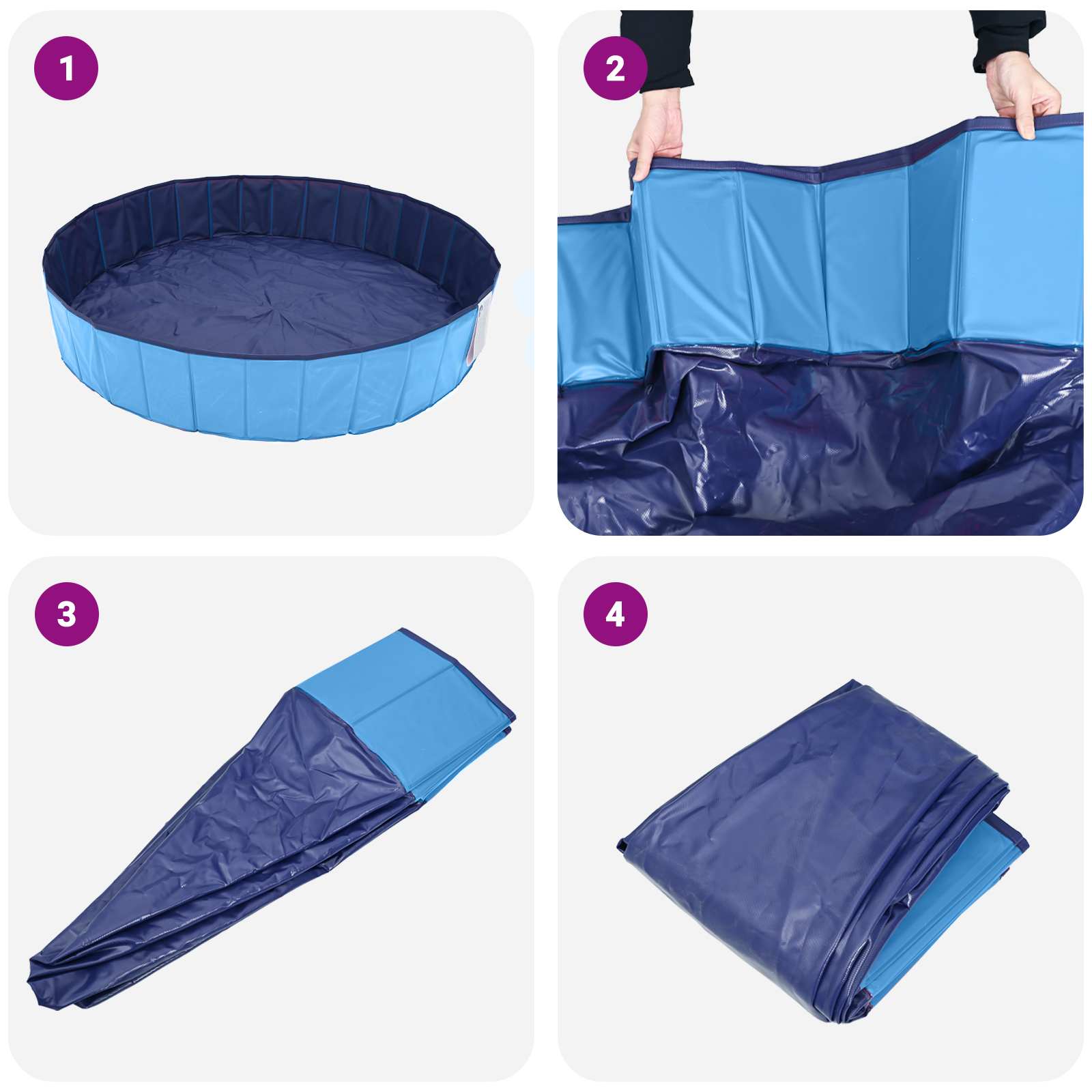 Piscina para Perros Azul Ø200 x 30 cm PVC Grueso