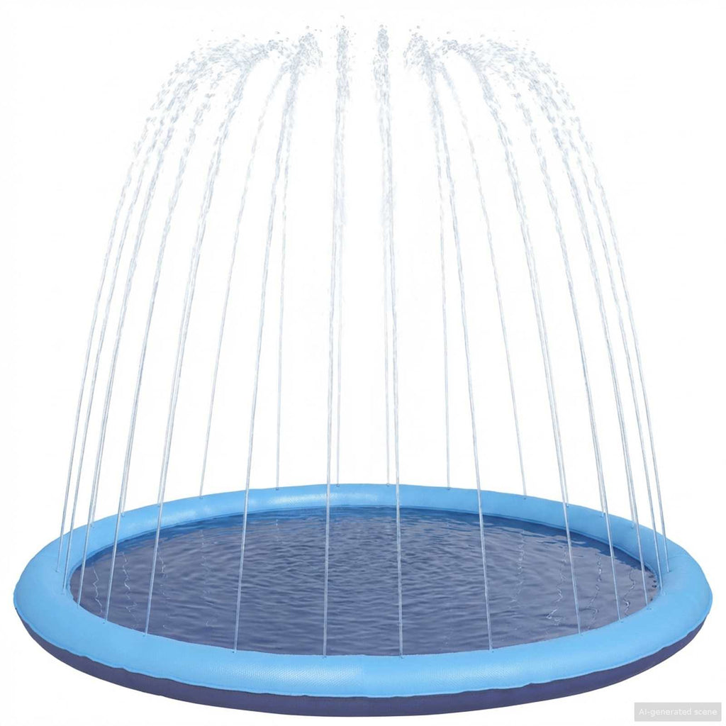 Alfombra de salpicaduras para niños y perros Azul Ø150 x 10 cm