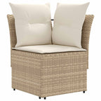 Juegos de muebles 4 pcs Beige y Crema Ratán sintético