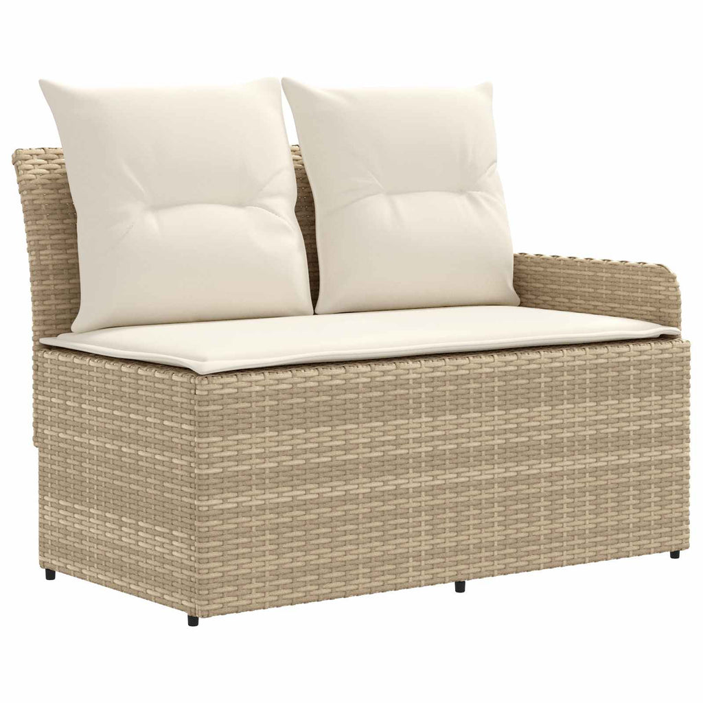 Juegos de muebles 4 pcs Beige y Crema Ratán sintético