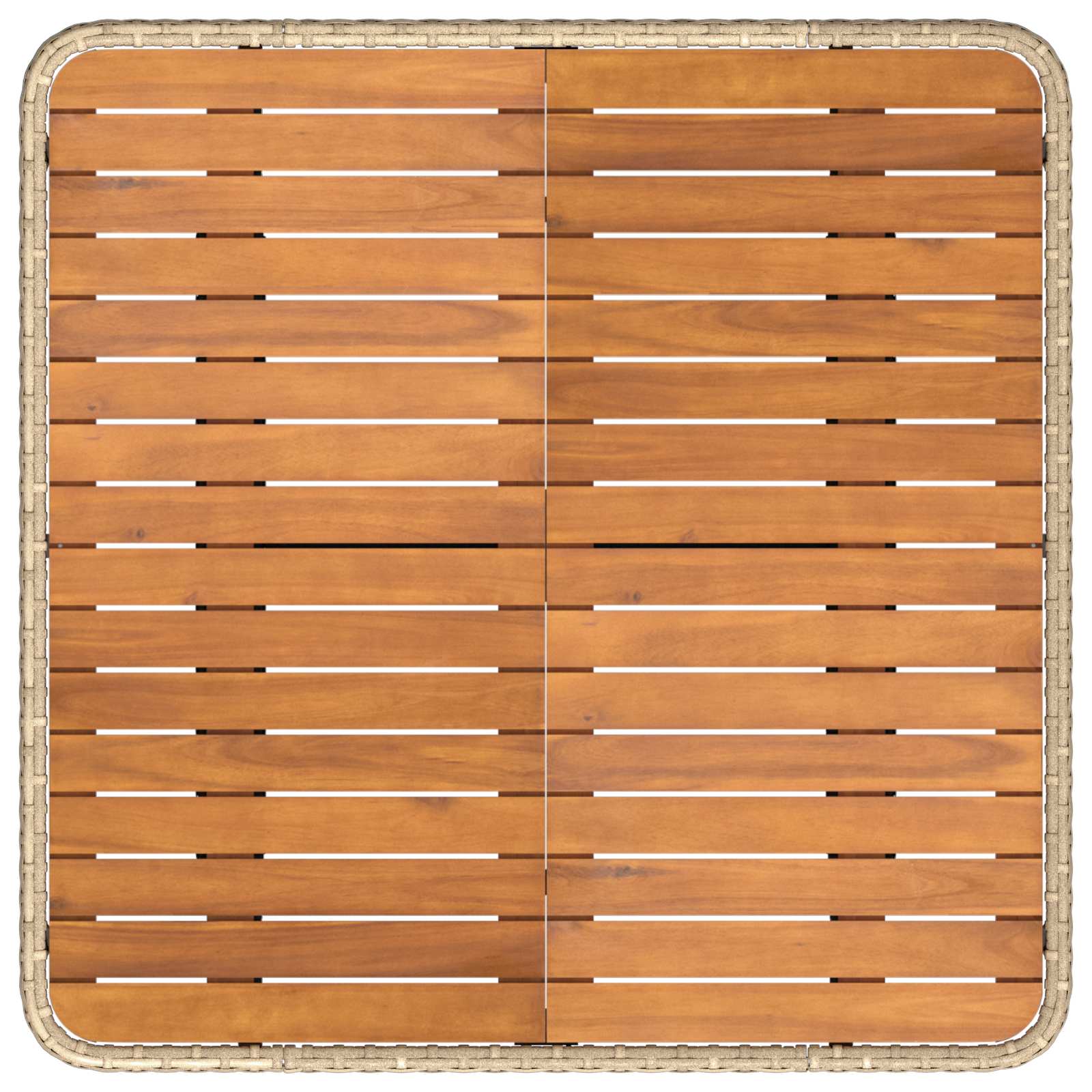 Juegos de muebles 4 pcs Beige y Crema Ratán sintético