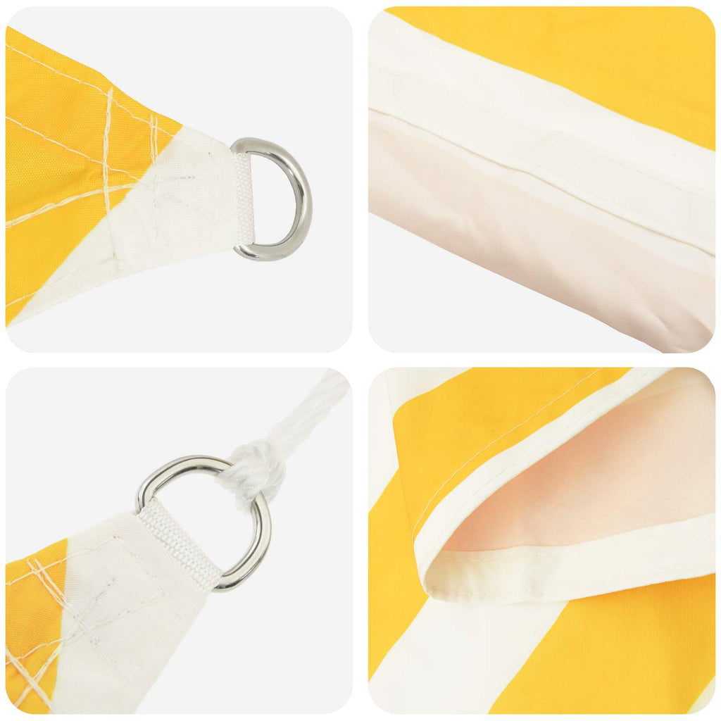 Toldo Vela de Sombra Amarillo y blanco 2 x 2 m