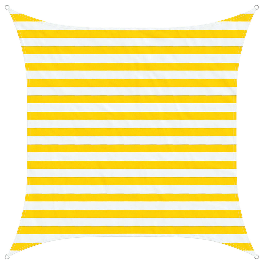 Toldo Vela de Sombra Amarillo y blanco 2 x 2 m