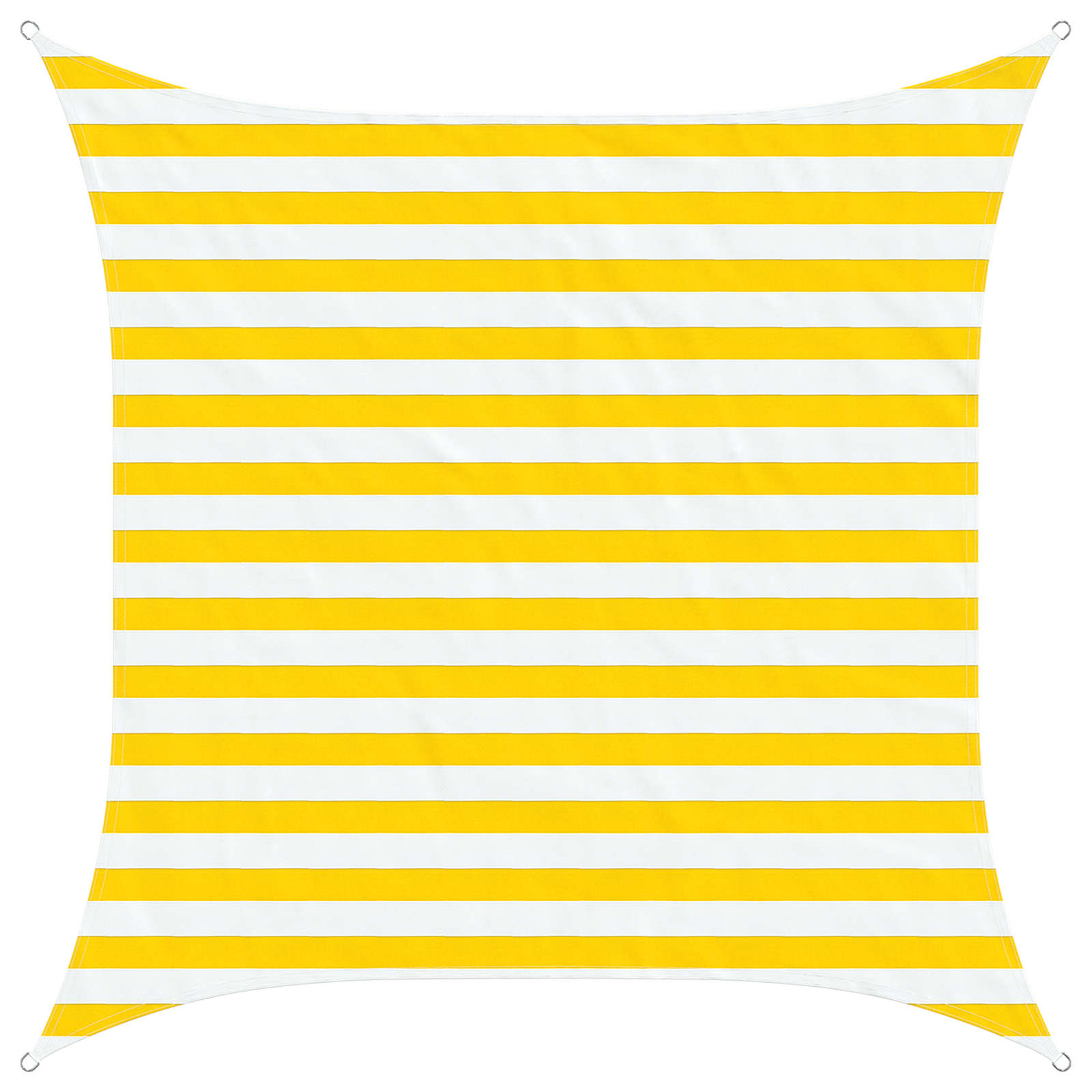 Toldo Vela de Sombra Amarillo y blanco 2 x 2 m