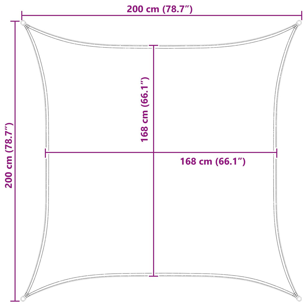 Toldo Vela de Sombra Amarillo y blanco 2 x 2 m