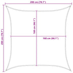 Toldo Vela de Sombra Amarillo y blanco 2 x 2 m
