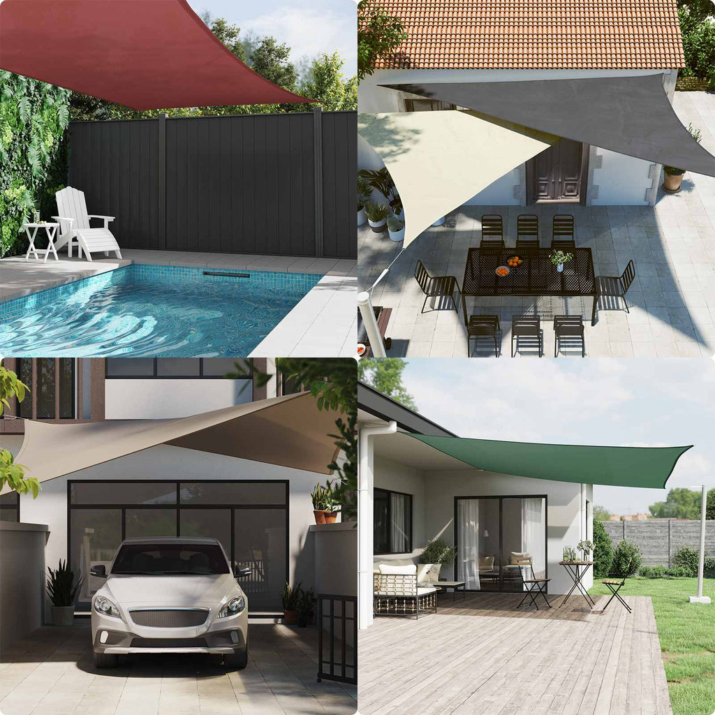 Toldo Vela de Sombra 3,5 x 2,5 m 100% Poliéster Oxford