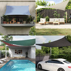 Toldo Vela de Sombra 3,5 x 2,5 m 100% Poliéster Oxford