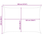 Toldo Vela de Sombra 3,5 x 2,5 m 100% Poliéster Oxford