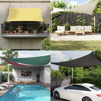 Toldo Vela de Sombra Amarillo y blanco 2 x 2 x 2 m