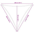 Toldo Vela de Sombra Amarillo y blanco 2 x 2 x 2 m