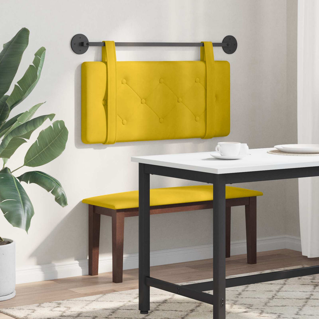 Cabecero colgante Amarillo Terciopelo