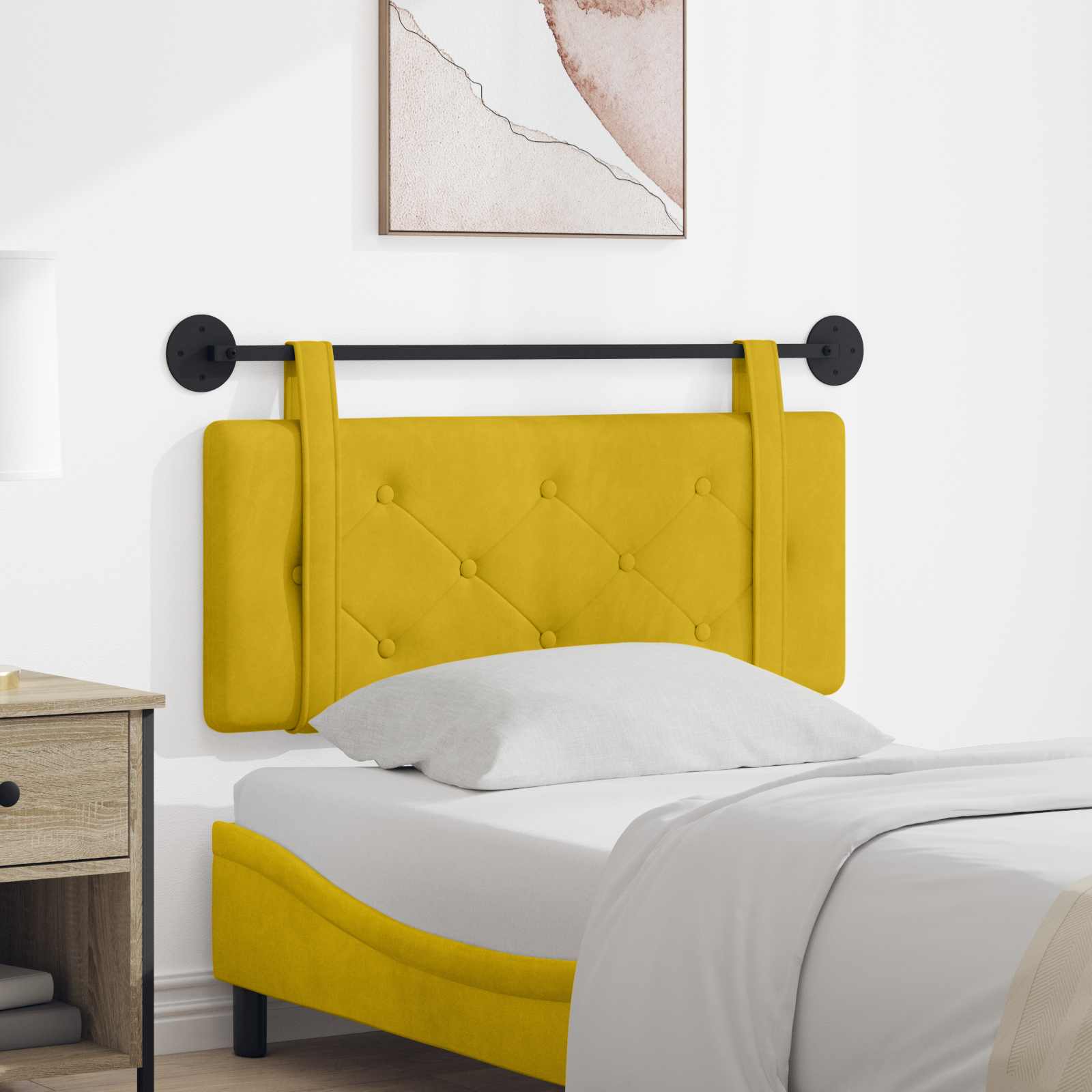 Cabecero colgante Amarillo Terciopelo