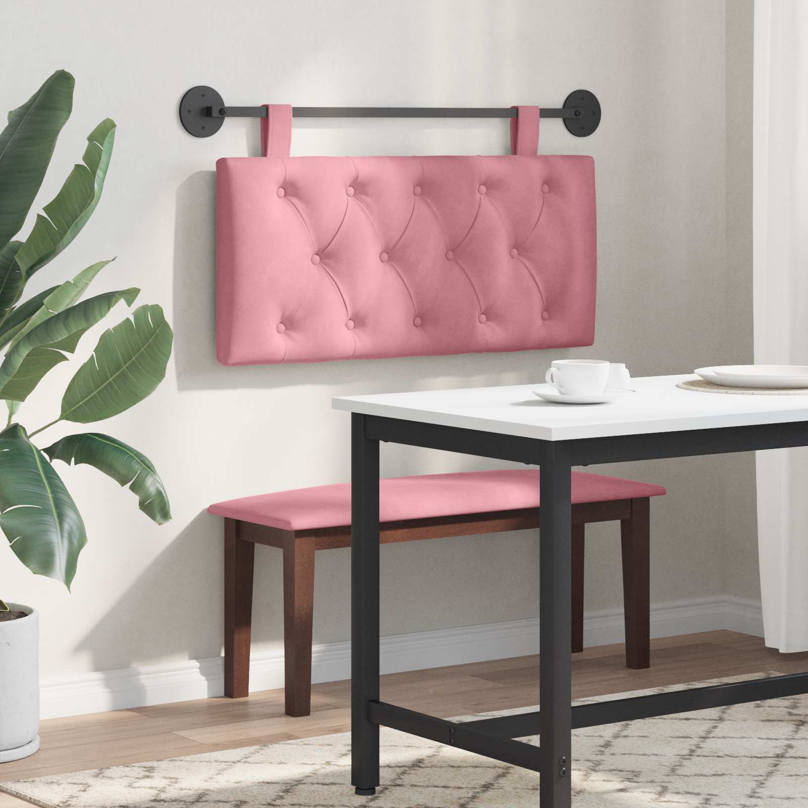 Cabecero colgante Rosa Terciopelo
