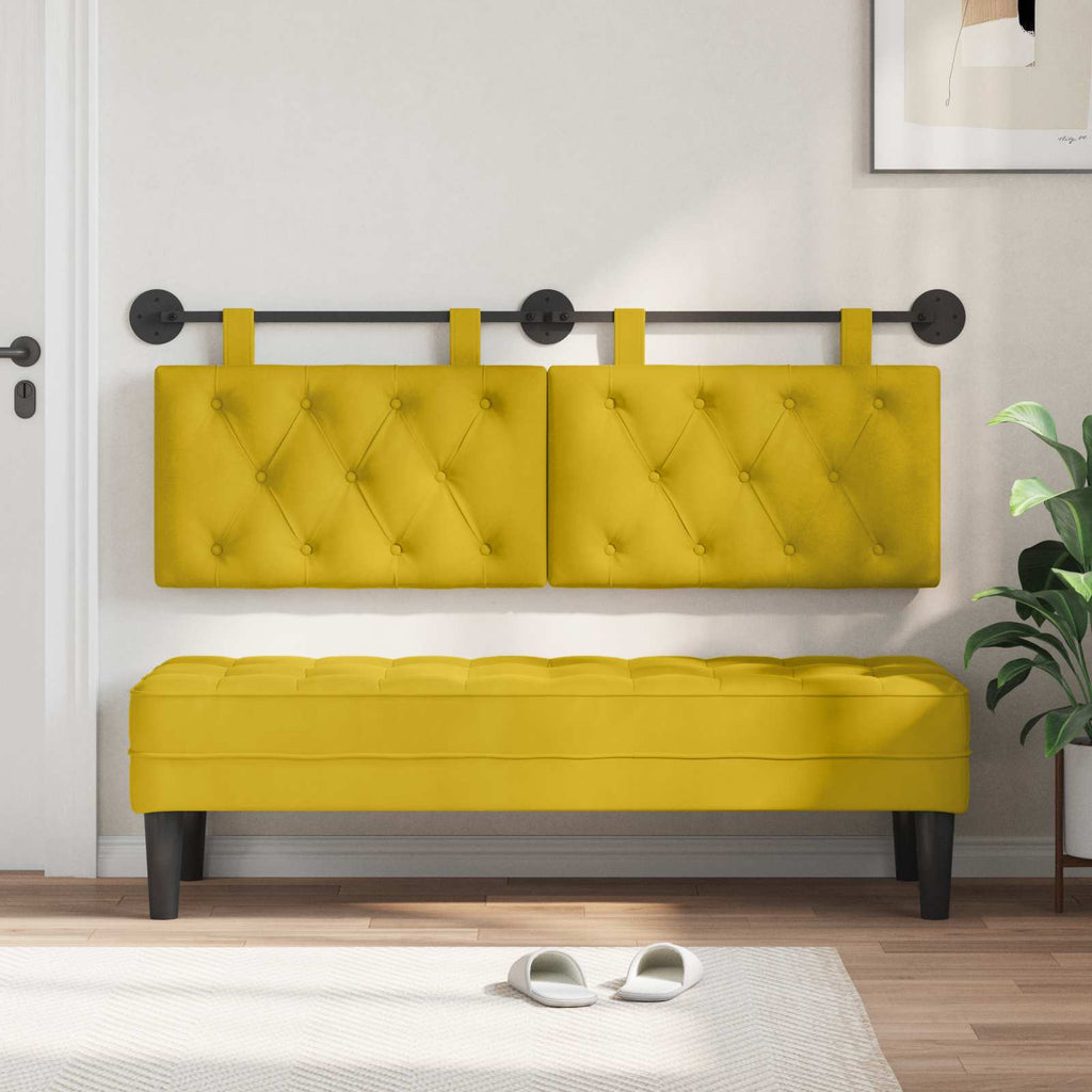 Cabecero colgante Amarillo Terciopelo