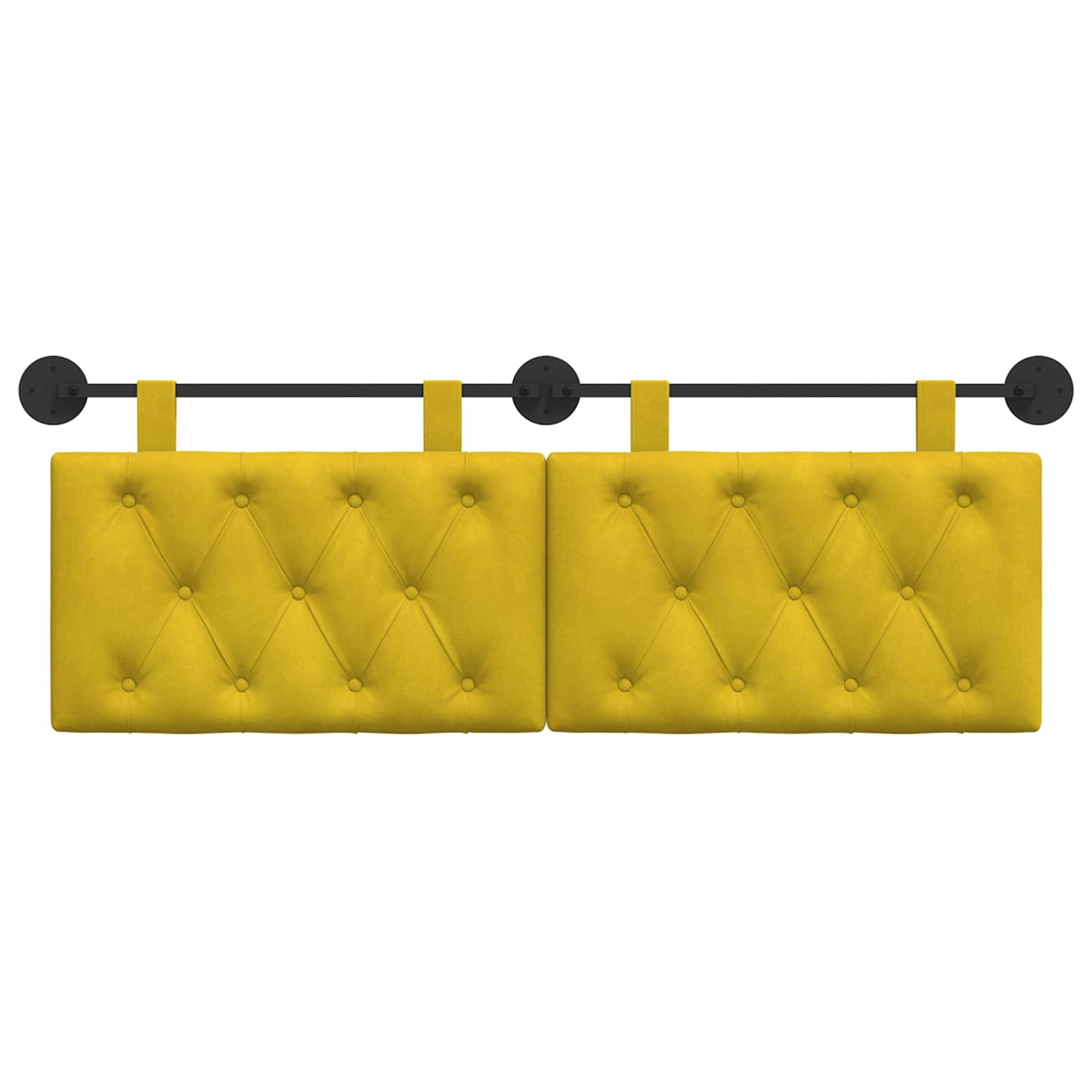Cabecero colgante Amarillo Terciopelo