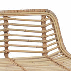Taburete de bar 2 pcs Natural 44 x 45 x 76 cm Ratán y acero