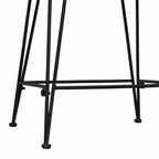 Taburete de bar 2 pcs Natural 44 x 45 x 76 cm Ratán y acero