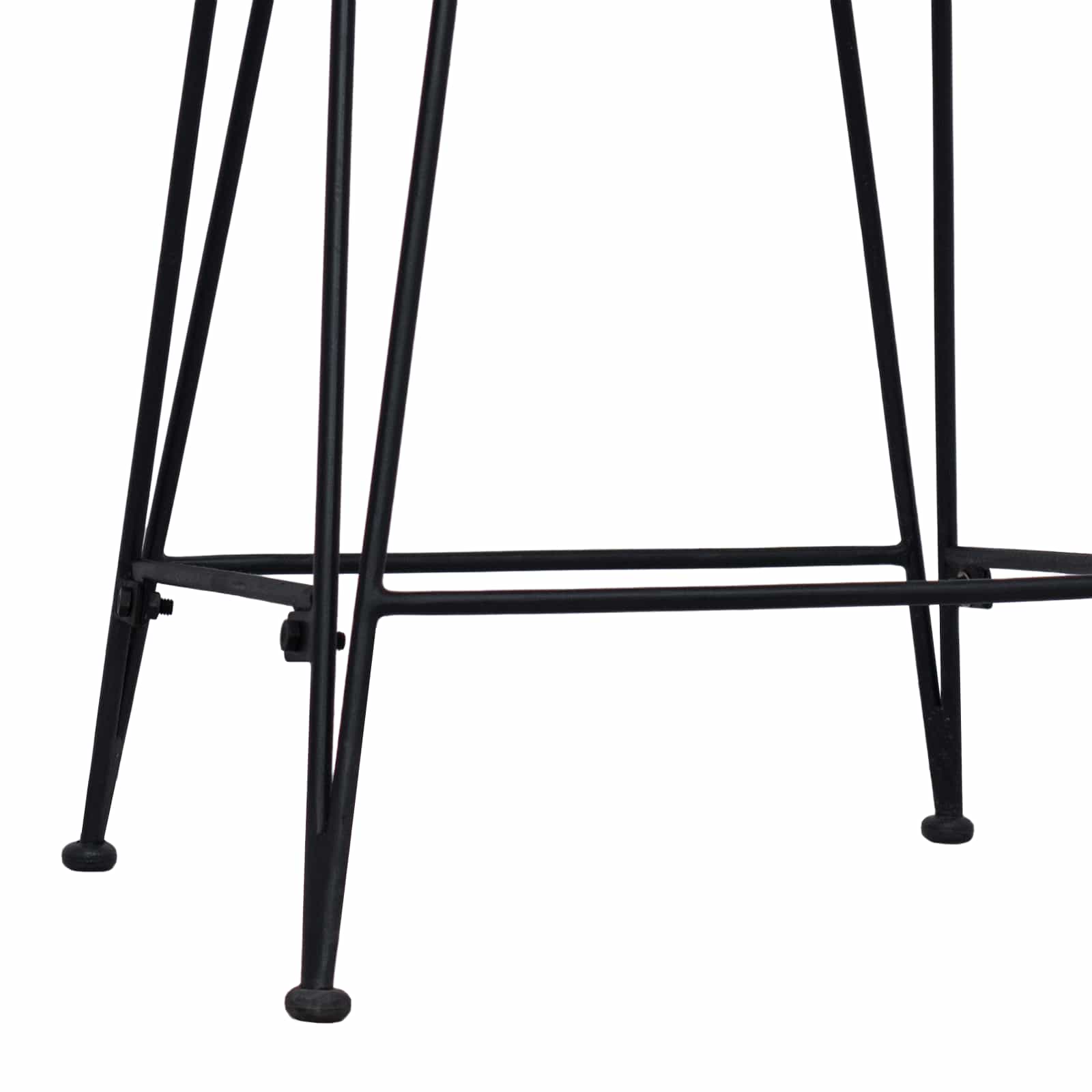 Taburete de bar 2 pcs Natural 44 x 45 x 76 cm Ratán y acero