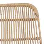 Silla de comedor 2 pcs Natural 41 x 55 x 85 cm Ratán y acero