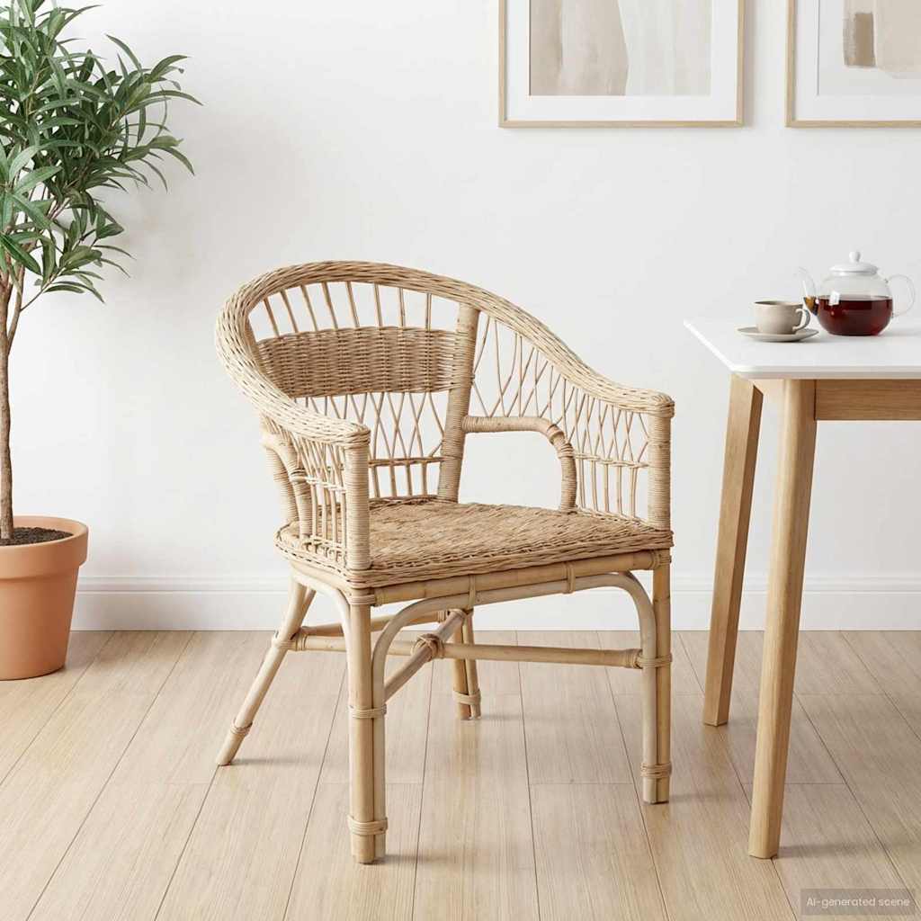 Silla Apilable Natural 60 x 60 x 81 cm Ratán
