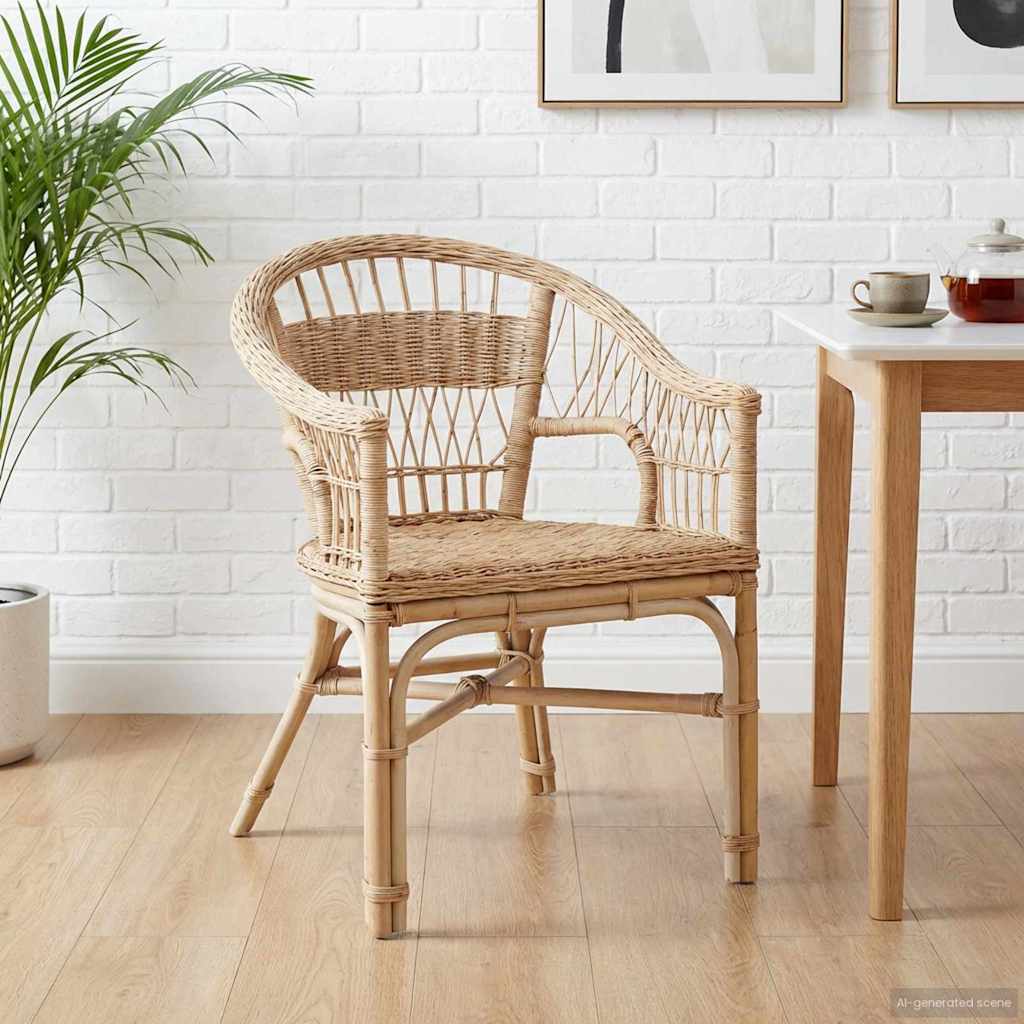 Silla Apilable Natural 60 x 60 x 81 cm Ratán