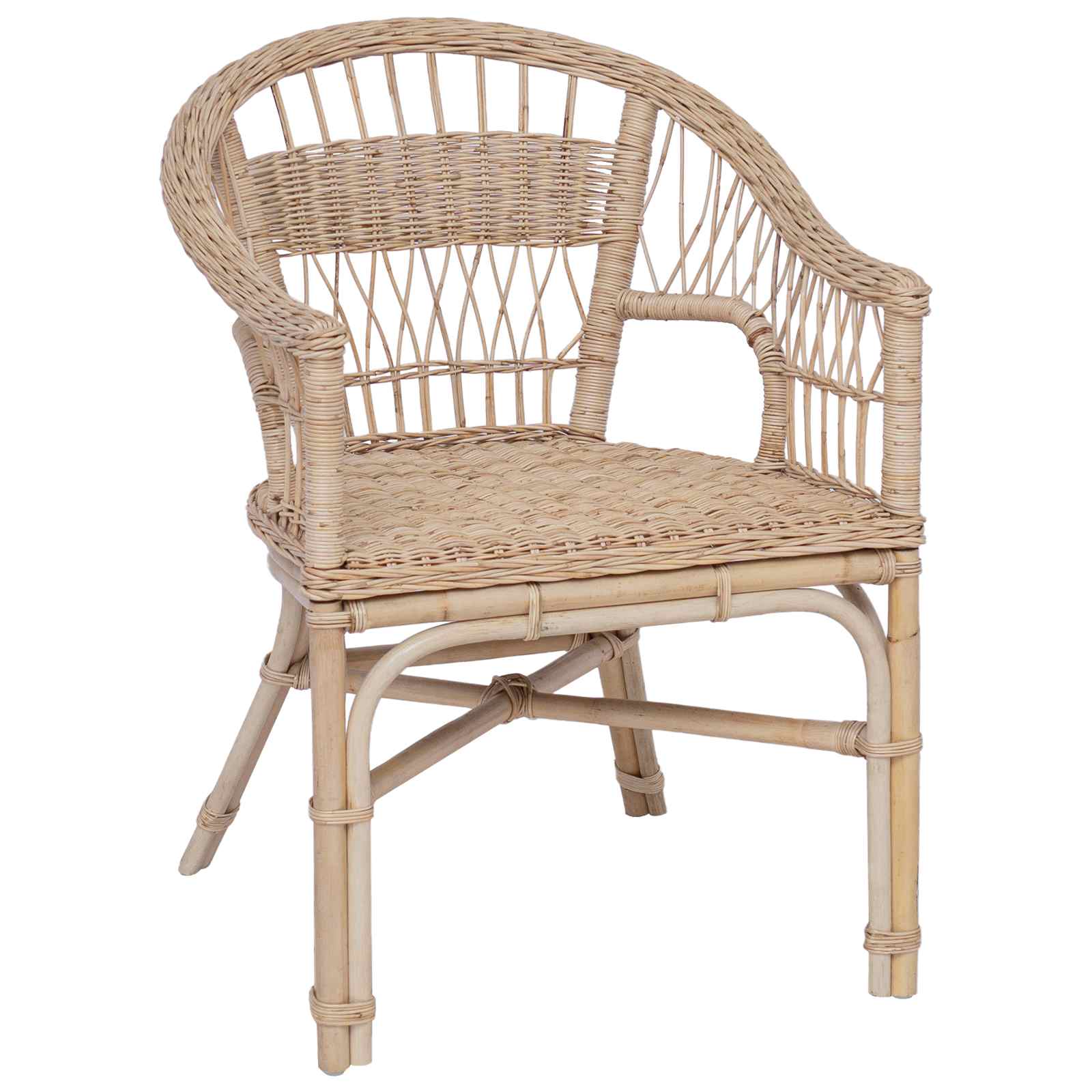 Silla Apilable Natural 60 x 60 x 81 cm Ratán