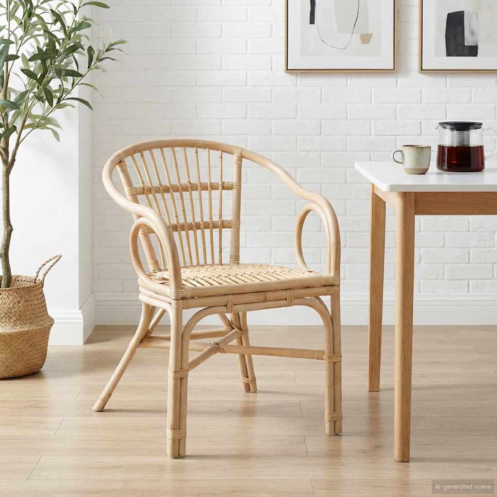 Silla Apilable Natural 58 x 60 x 81 cm Ratán