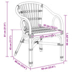 Silla Apilable Natural 58 x 60 x 81 cm Ratán