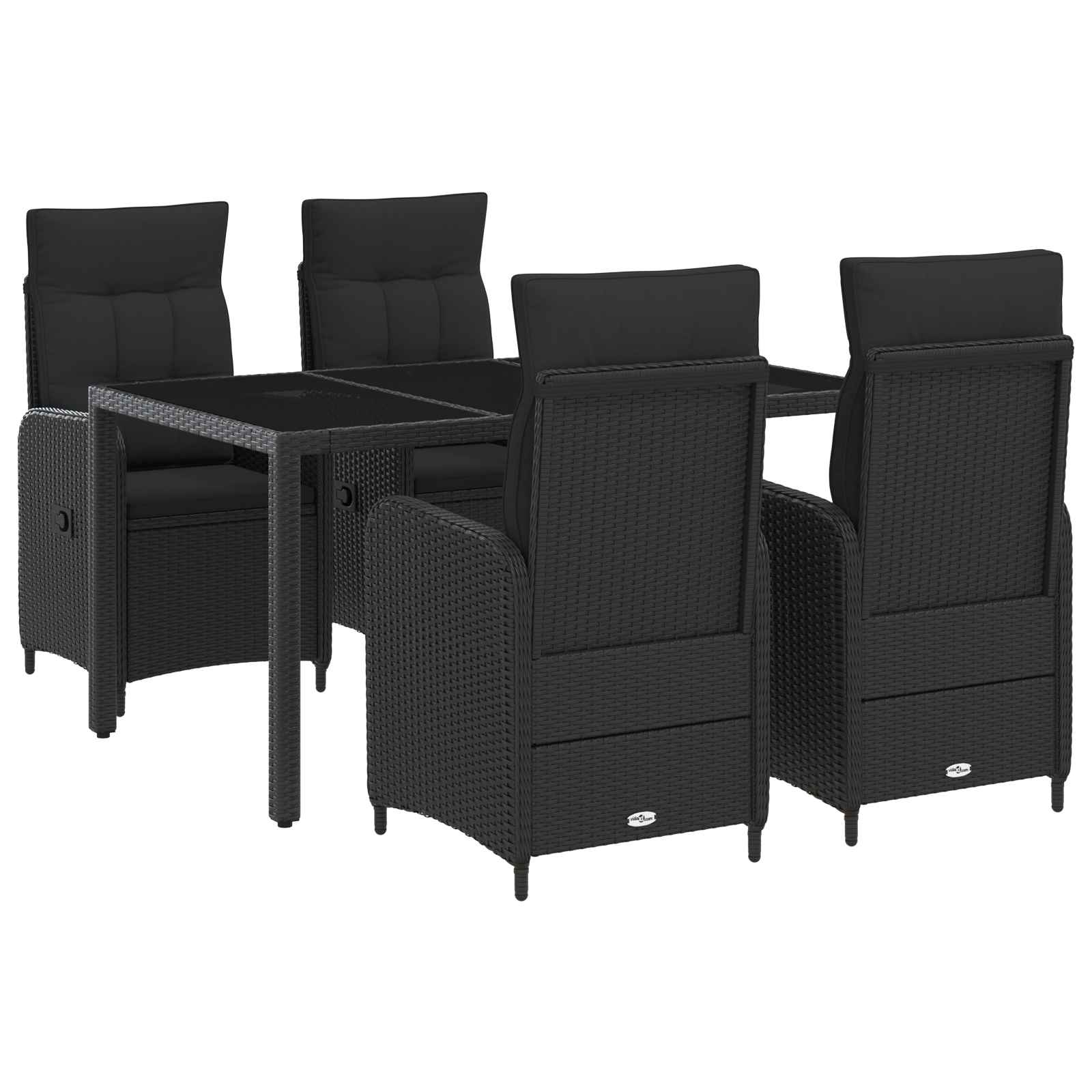 Conjunto de jantar exterior 3 pçs Bege e branco creme