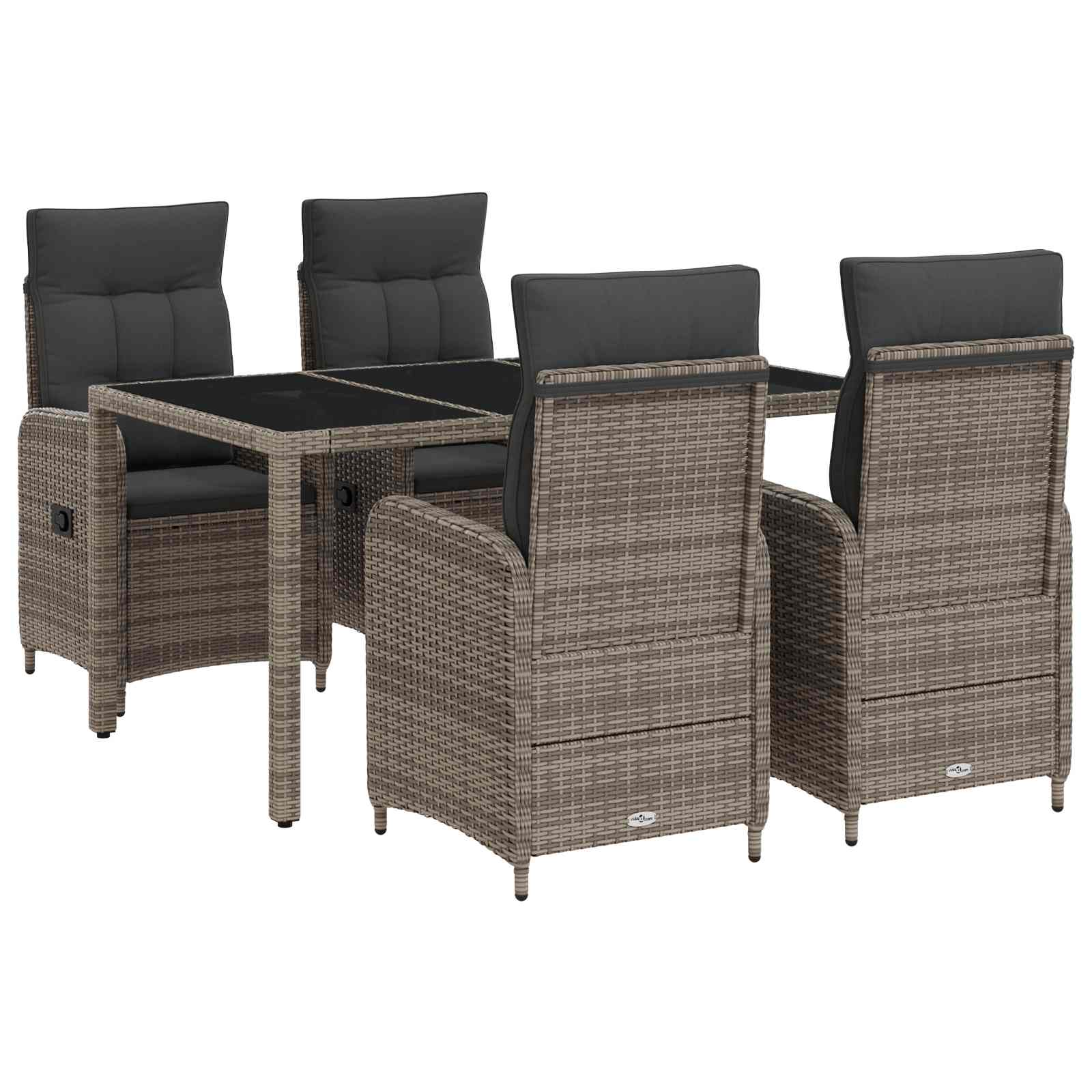 Conjunto de jantar exterior 3 pçs Bege e branco creme