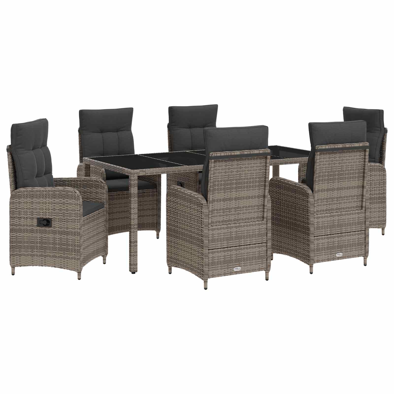 Conjunto de jantar exterior 3 pçs Bege e branco creme