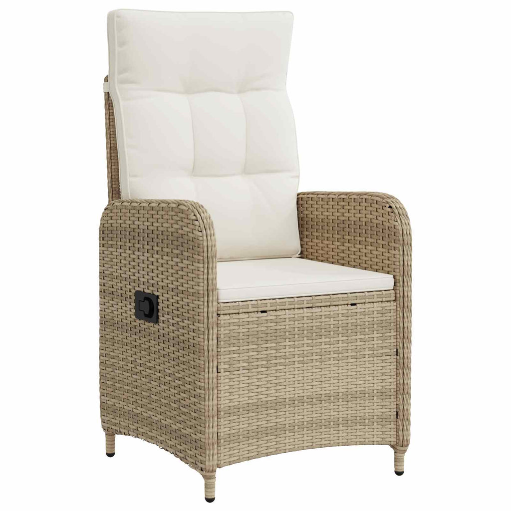 Juego de comedor para exteriores 3 pcs Beige y blanco crema