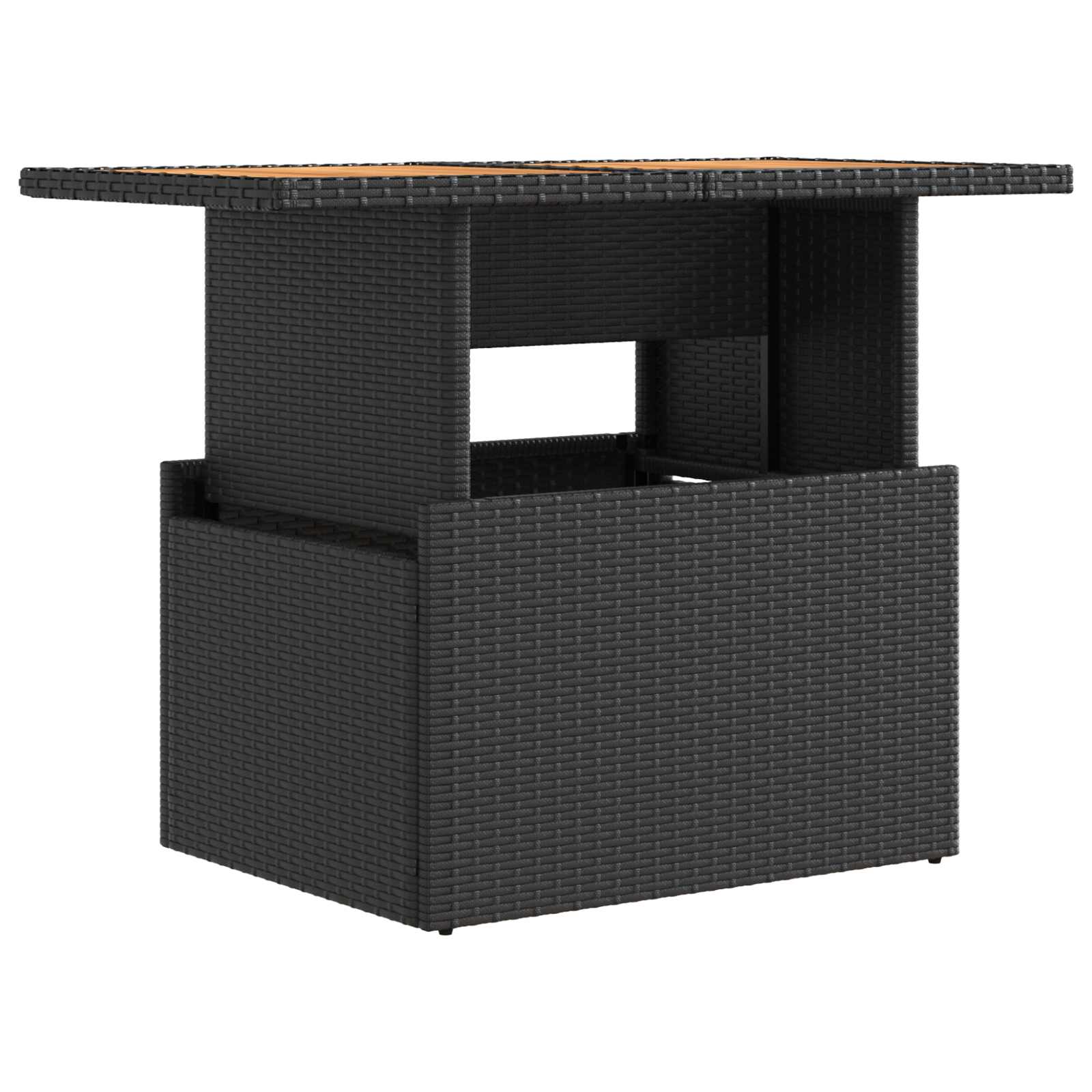 Juego de comedor para exteriores 3 pcs Negro