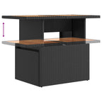 Juego de comedor para exteriores 3 pcs Negro