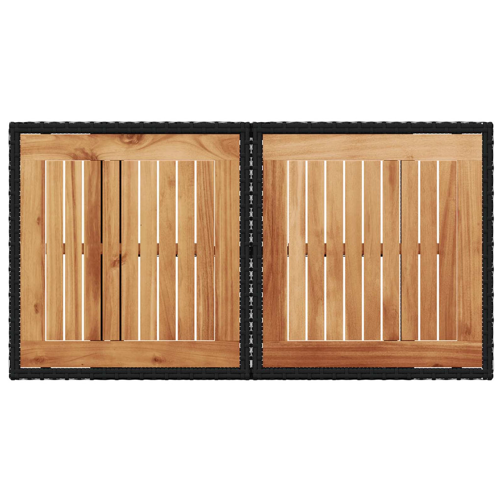 Juego de comedor para exteriores 3 pcs Negro