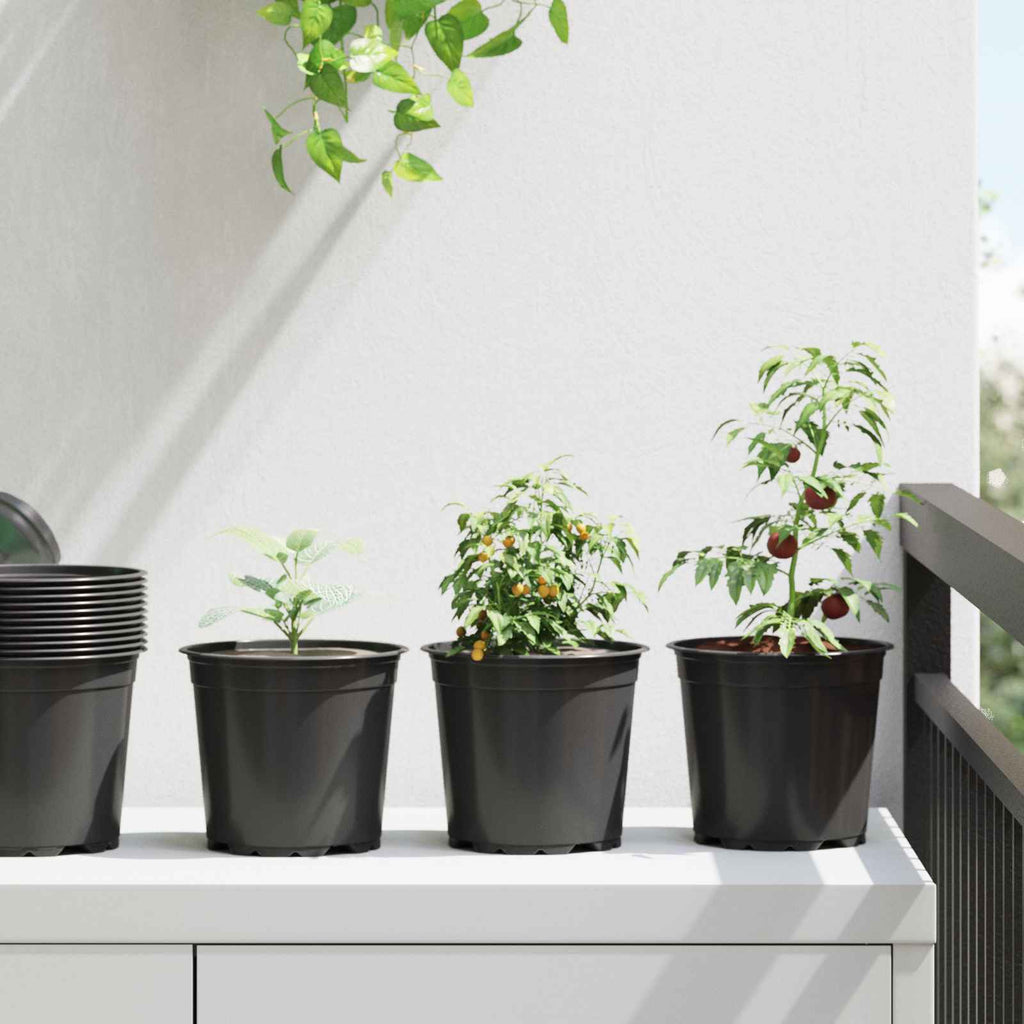 Maceta de flores 100 pcs Negro Ø 15 x 13 cm Plástico