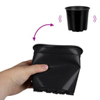 Maceta de flores 100 pcs Negro Ø 15 x 13 cm Plástico
