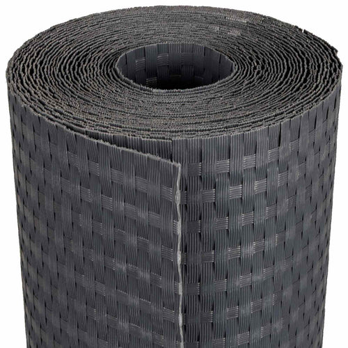 Pantalla de Balcón Gris oscuro 1000 x 100 cm ratán sintético